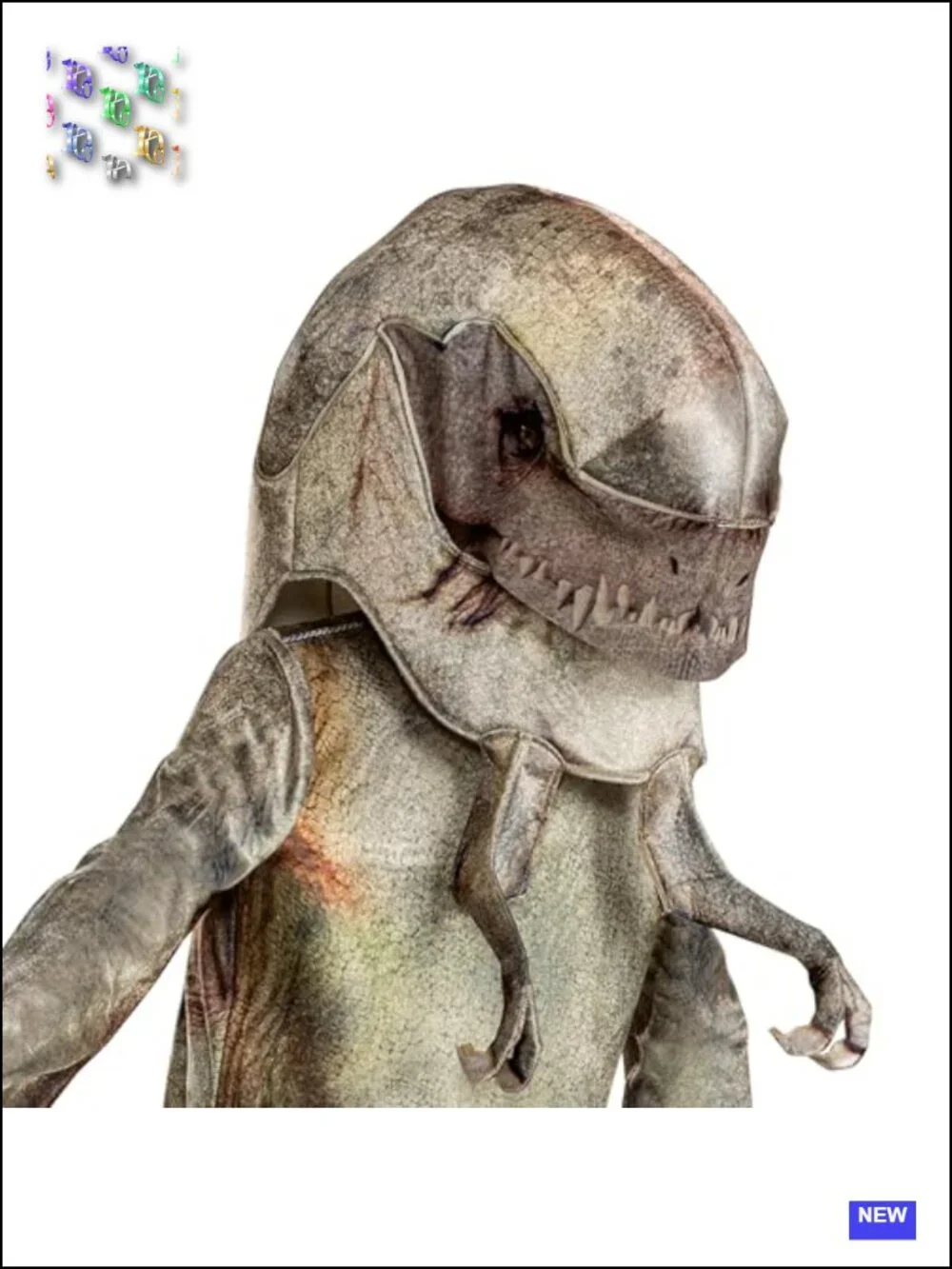 Kids Dinosaur Costume Jumpsuit with Headpiece Halloween Cosplay Rebirth Dino